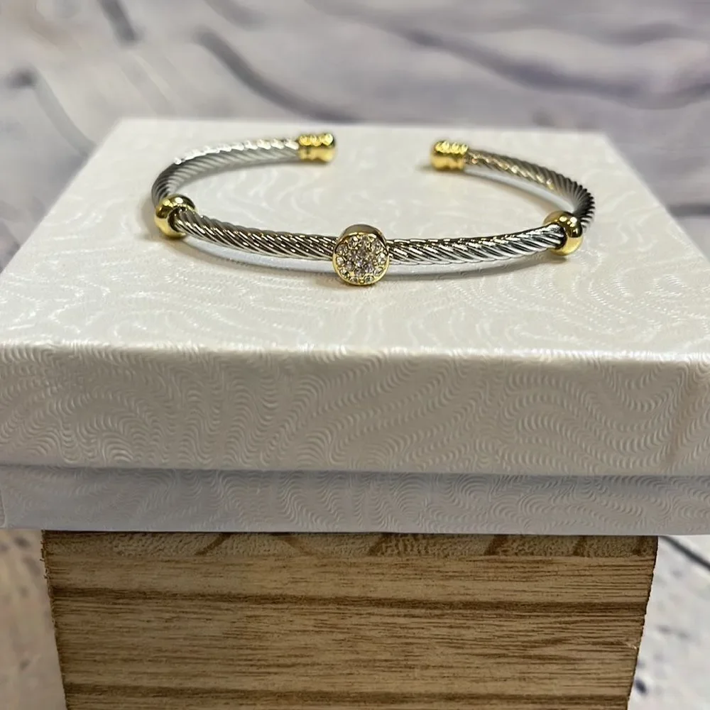 Juvell 18K Plated CZ Cuff
